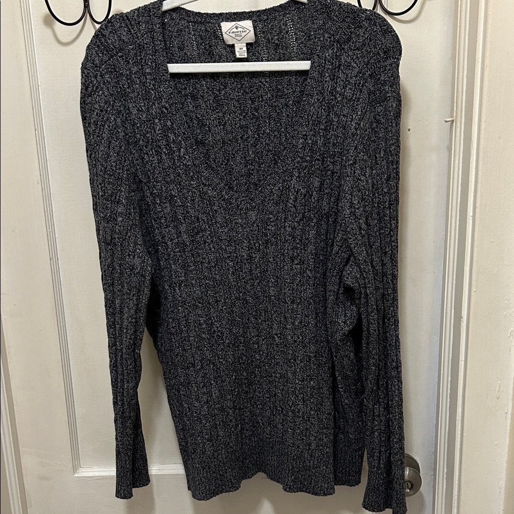 St. John's Bay Charcoal Gray V-Neck Sweater